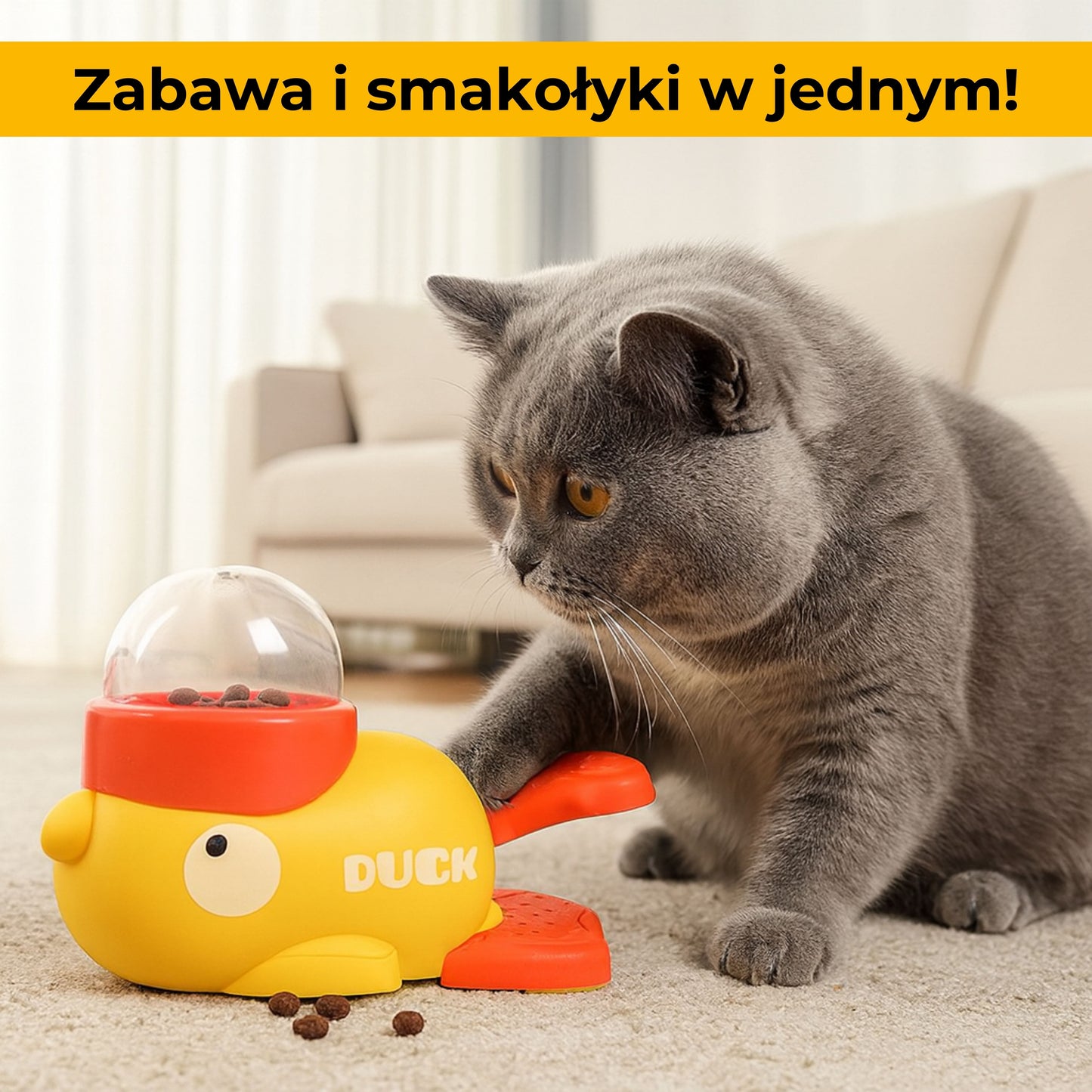 Kaczuszka - interaktywna zabawka podająca karmę