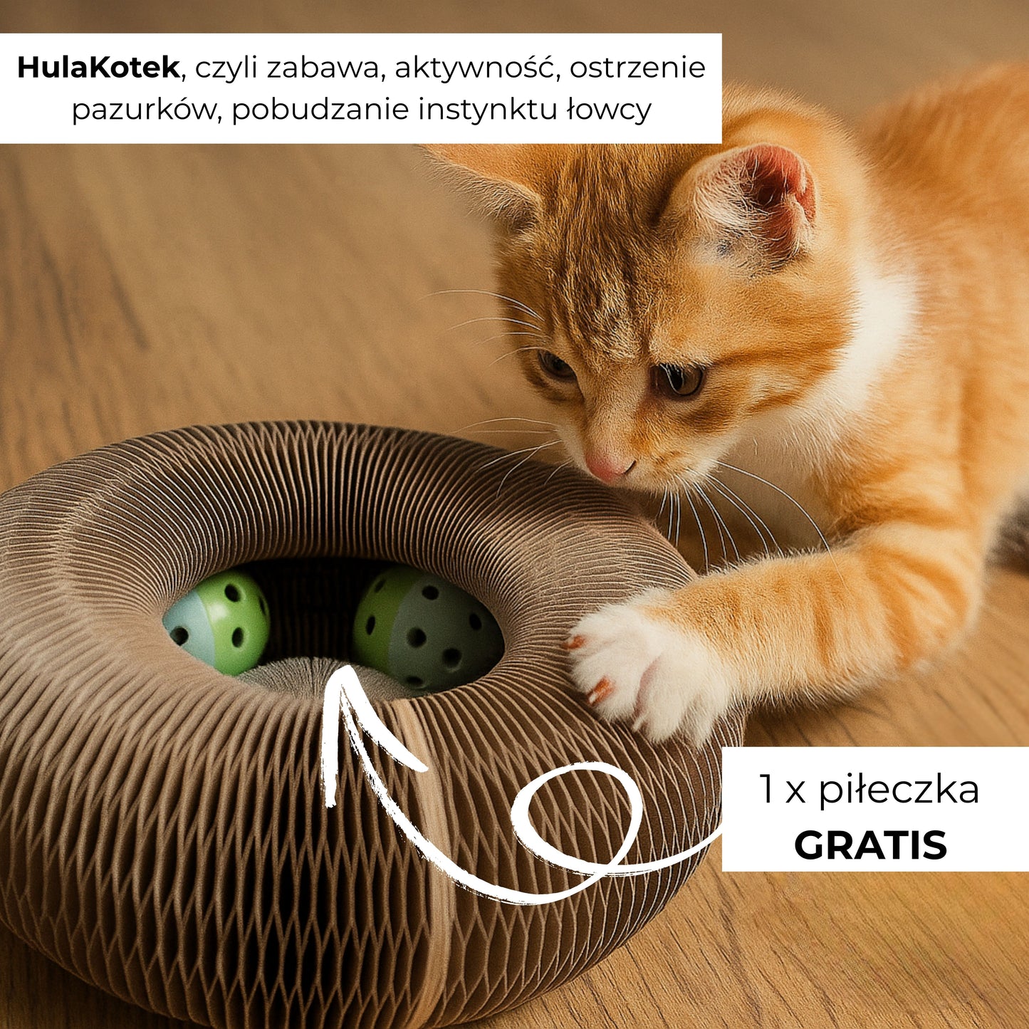 HulaKotek - wielofunkcyjny drapak dla kotów