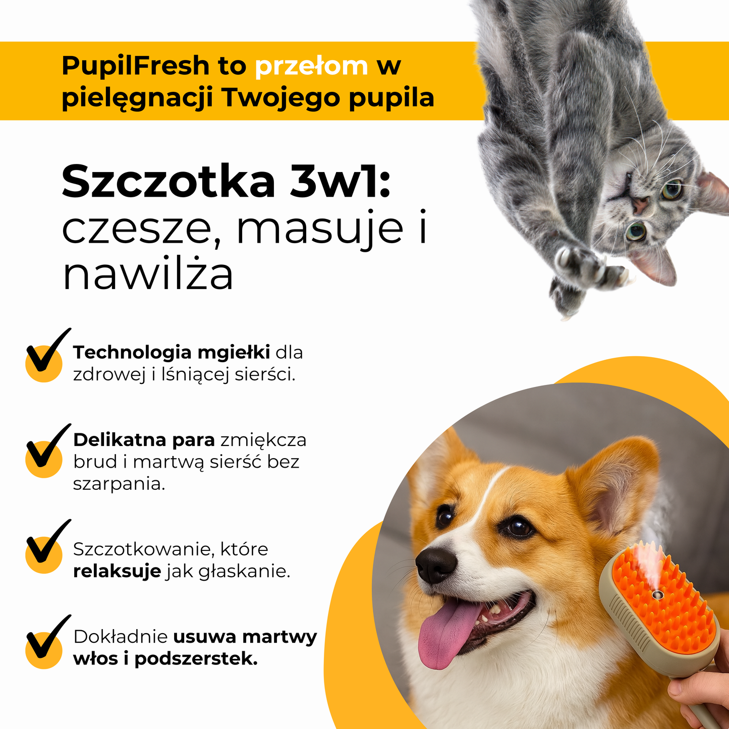 PupilFresh - delikatna szczotka parowa