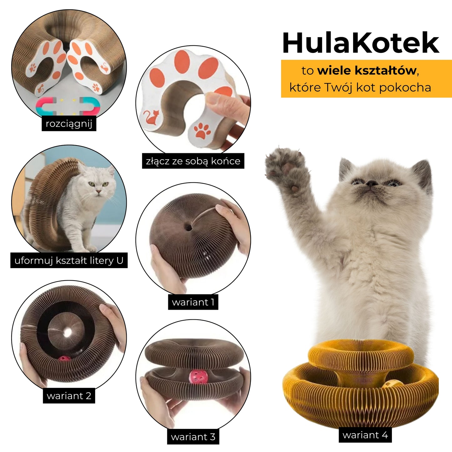HulaKotek - wielofunkcyjny drapak dla kotów