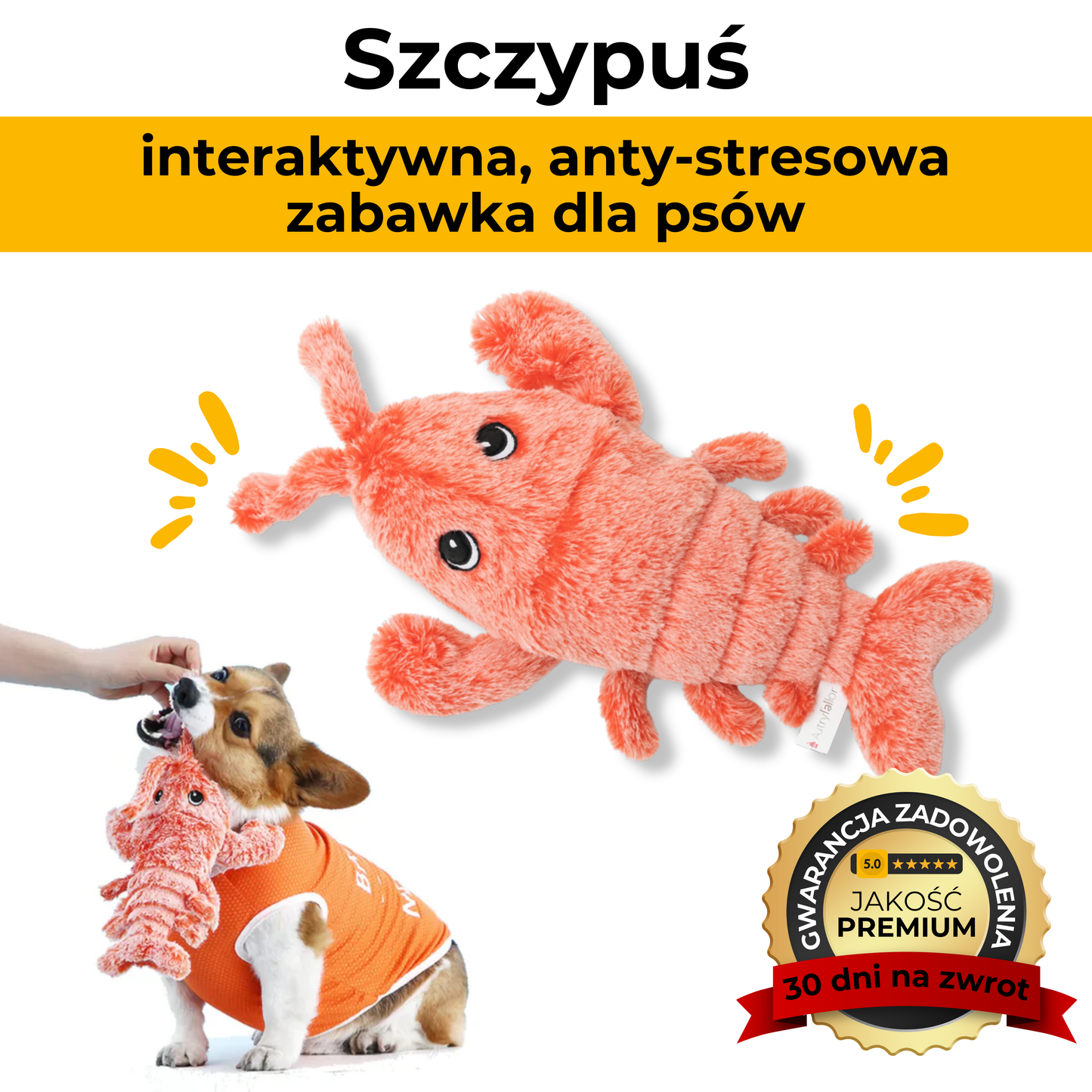 Szczypuś - maskotka interaktywna dla psów