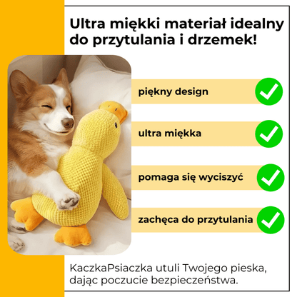 KaczkaPsiaczka - uspokajająca pluszowa zabawka dla psów