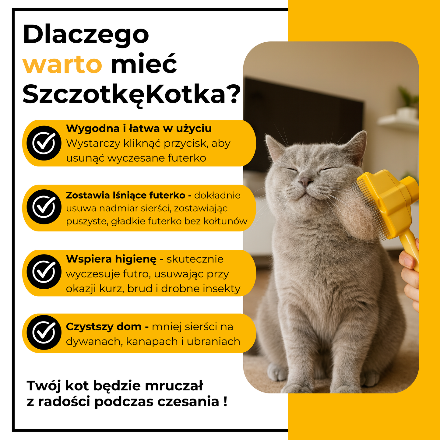 SzczotkaKotka - łatwe czesanie i piękne futerko