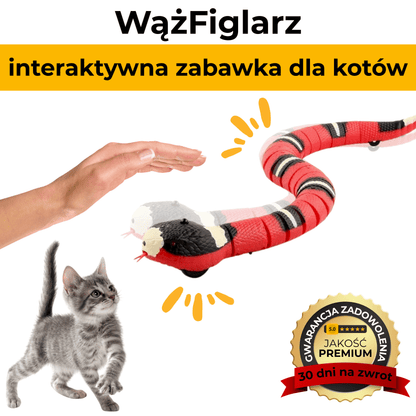 WążFiglarz - interaktywna zabawka dla kotów
