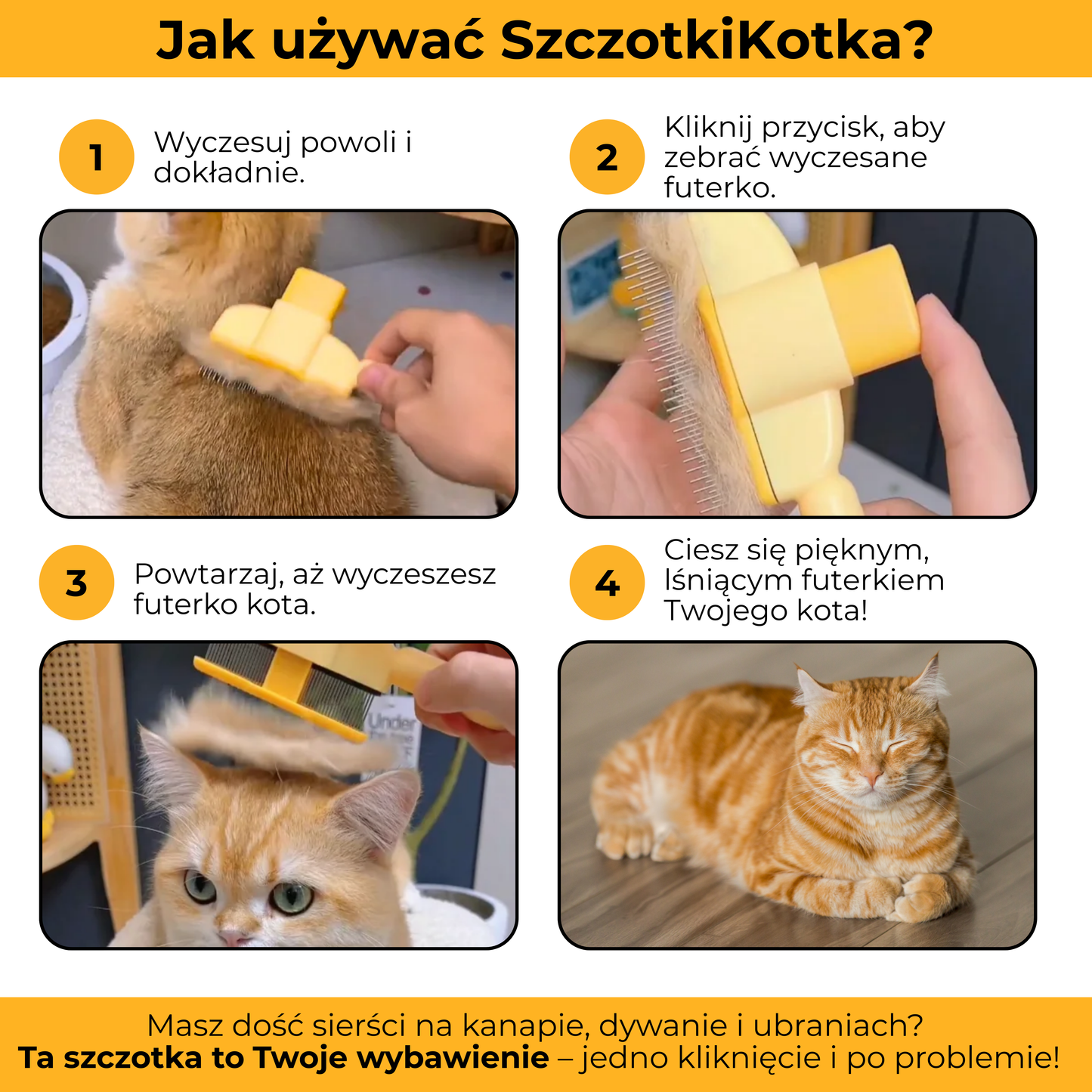 SzczotkaKotka - łatwe czesanie i piękne futerko