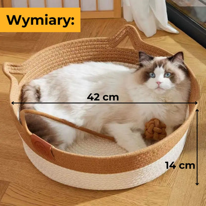 KocieGniazdko - kosz-drapak z zabawką dla kota