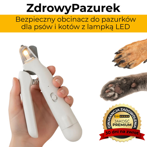 ZdrowyPazurek - bezpieczny obcinacz z lampką LED