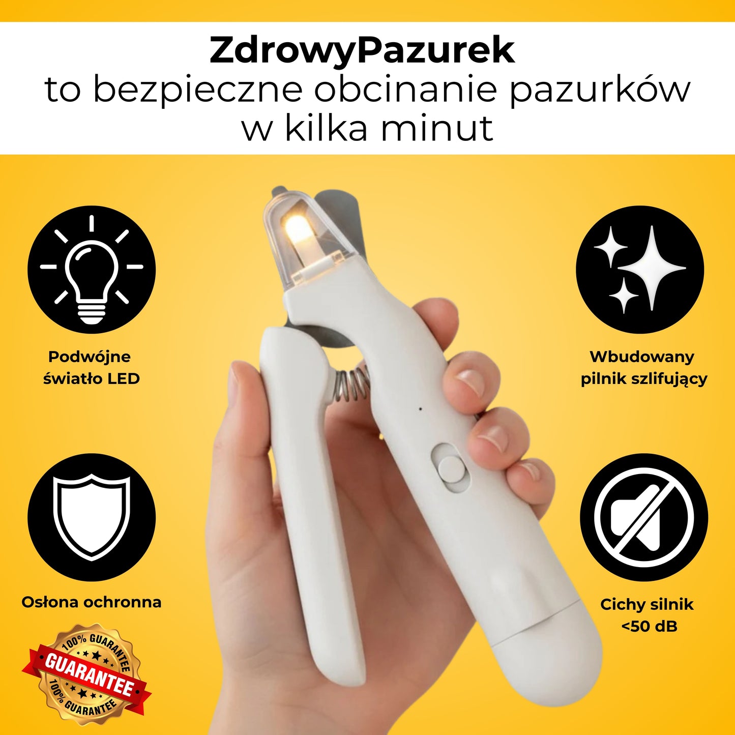 ZdrowyPazurek - bezpieczny obcinacz z lampką LED