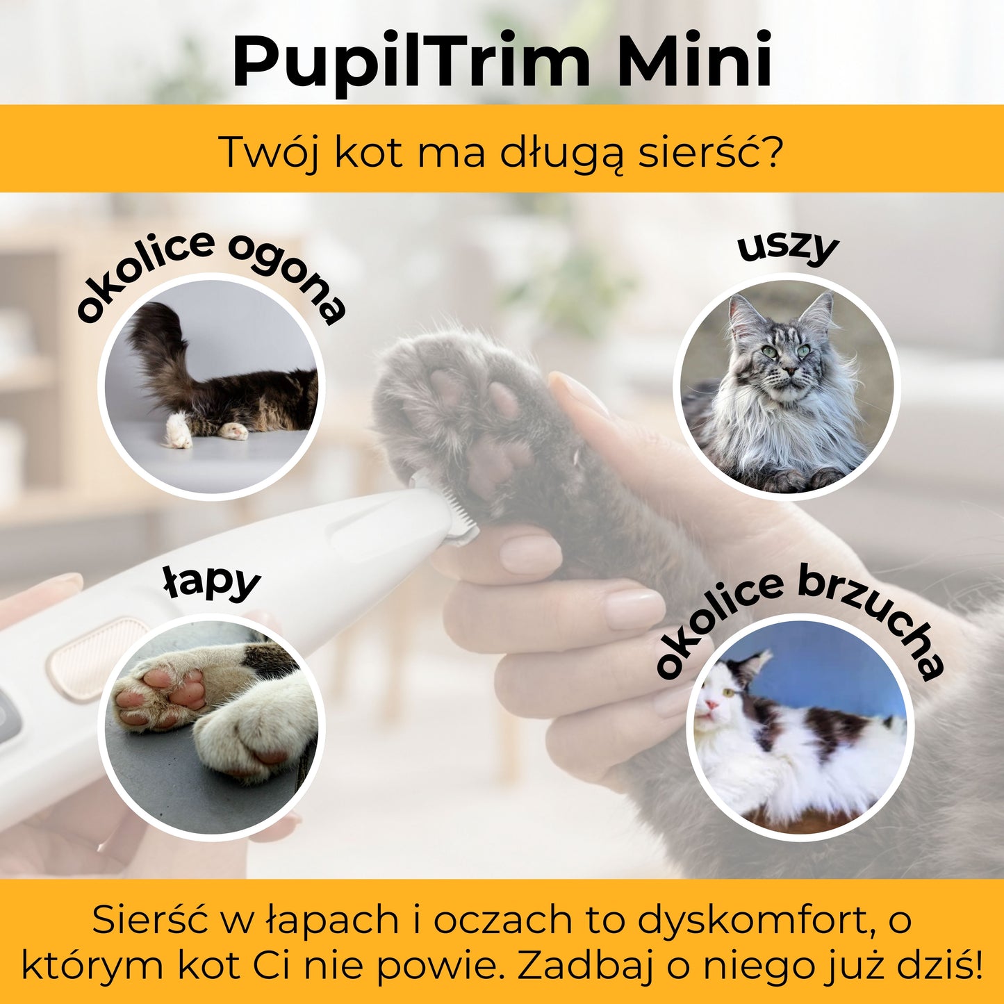 PupilTrim Mini - precyzyjny trymer dla zwierząt