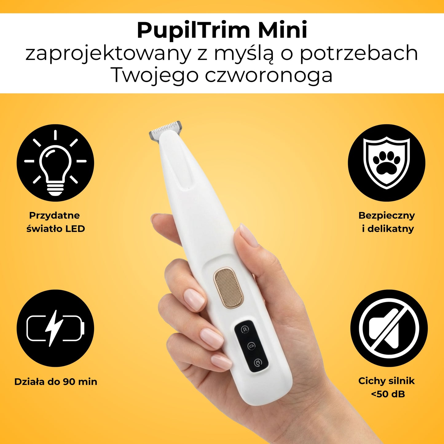 PupilTrim Mini - precyzyjny trymer dla zwierząt