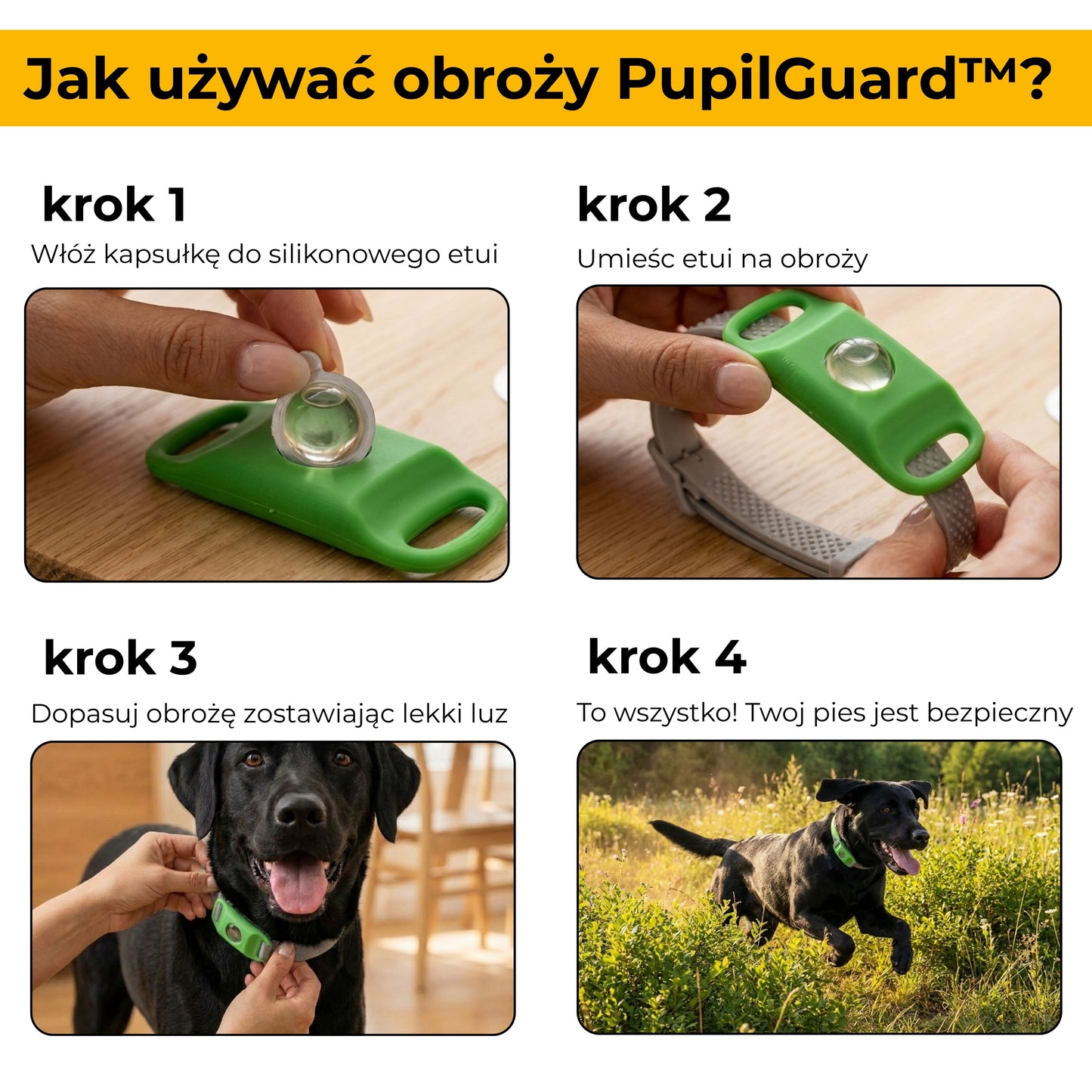 PupilGuard™ - obroża na pchły i kleszcze dla psów