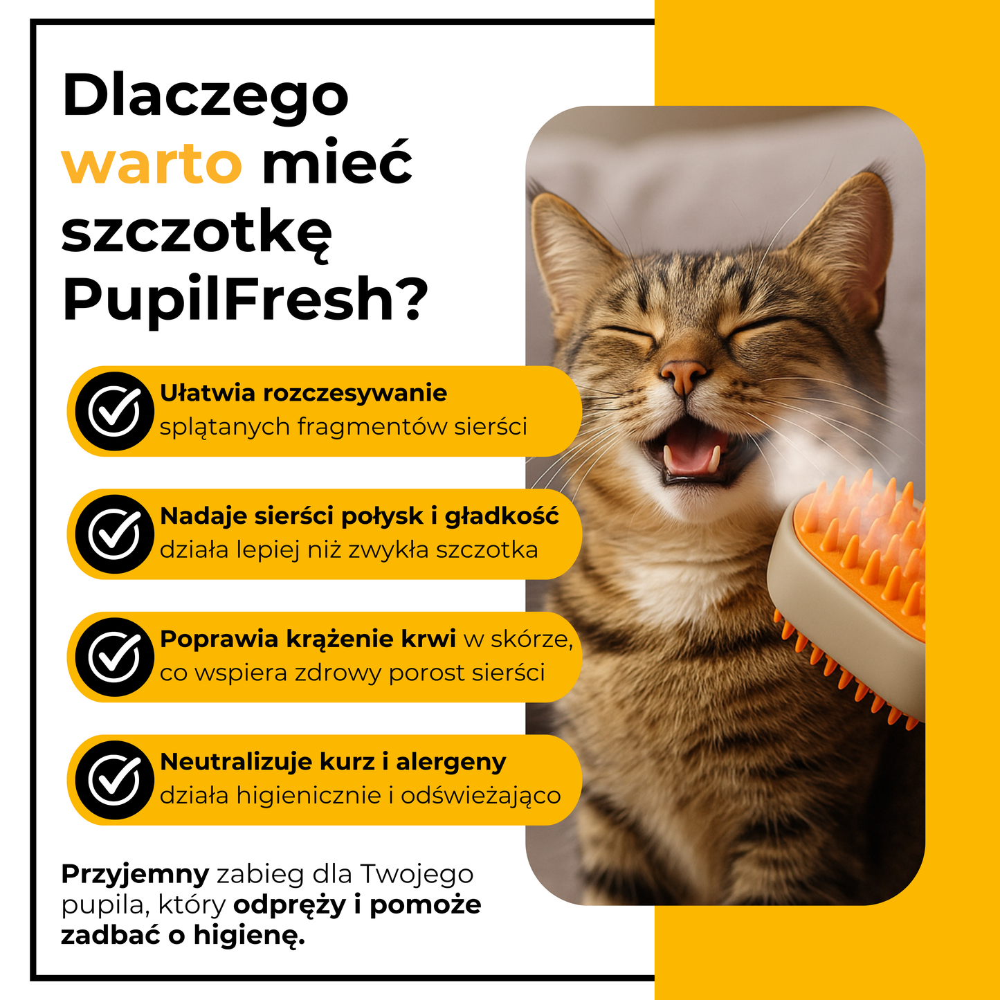 PupilFresh - delikatna szczotka parowa