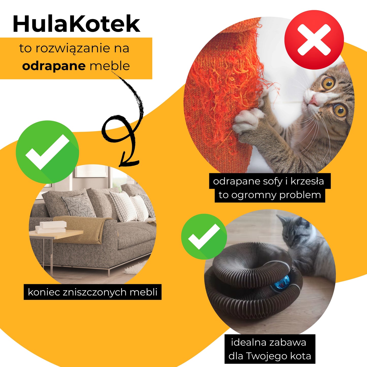HulaKotek - wielofunkcyjny drapak dla kotów