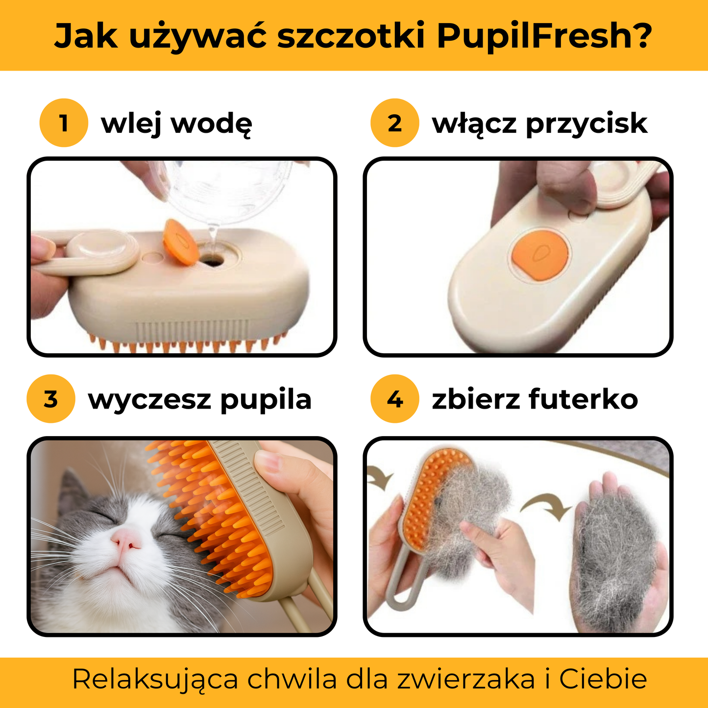 PupilFresh - delikatna szczotka parowa